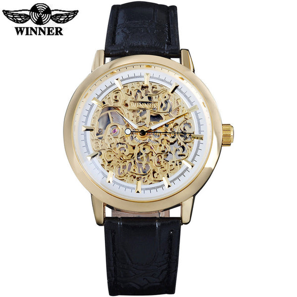 WINNER Mechanical Watch with Leather Strap