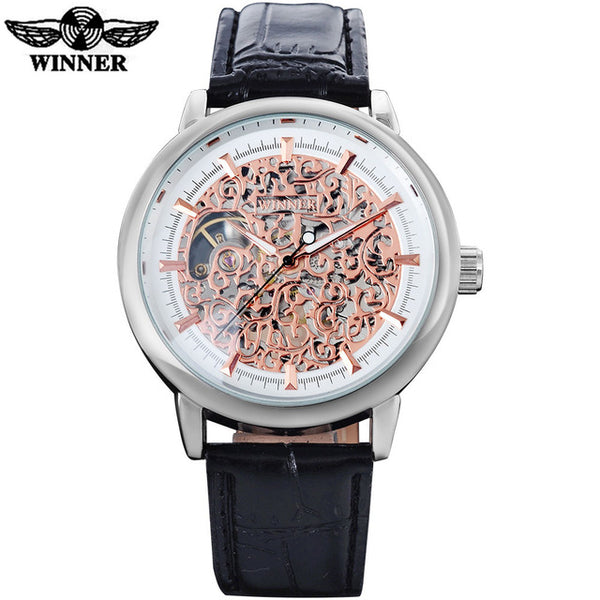 WINNER Mechanical Watch with Leather Strap