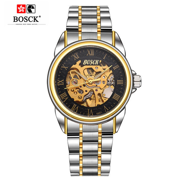 BOSCK 3D Design Hollow Self-Winding Mechanical Watch