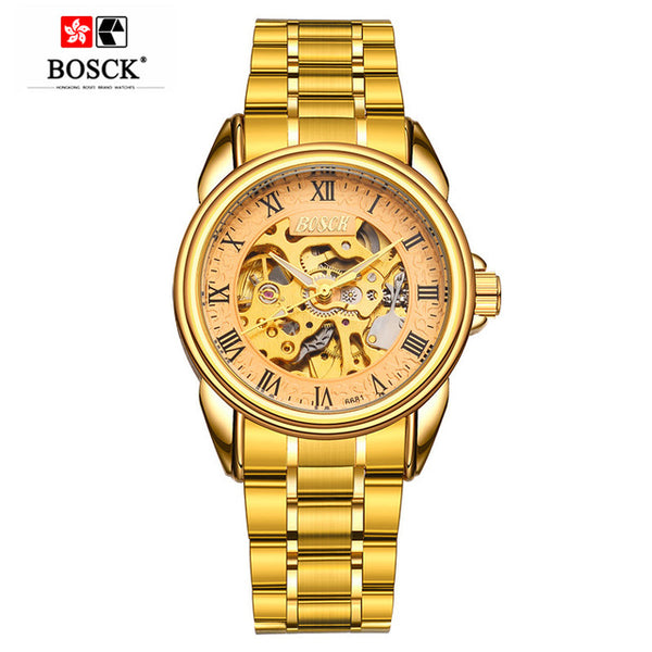 BOSCK 3D Design Hollow Self-Winding Mechanical Watch