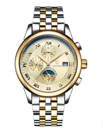 TEVISE Mens Luminous Mechanical Watch