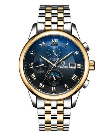 TEVISE Mens Luminous Mechanical Watch