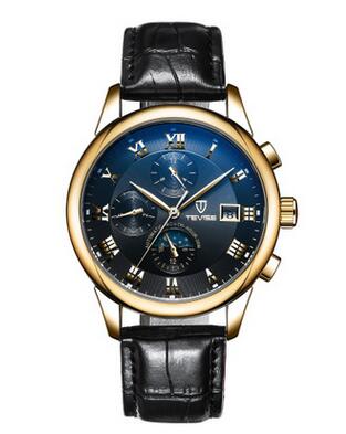 TEVISE Mens Luminous Mechanical Watch