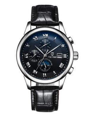 TEVISE Mens Luminous Mechanical Watch