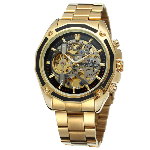 Men Automatic Mechanical Skeleton Watch