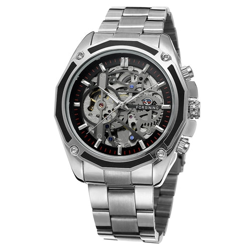 Men Automatic Mechanical Skeleton Watch