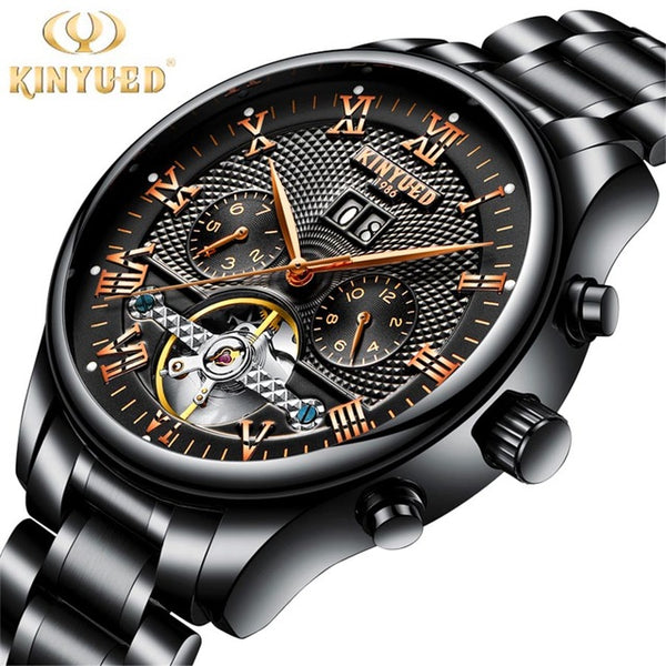 Kinyued Waterproof and Stainless Steel Mechanical Watch