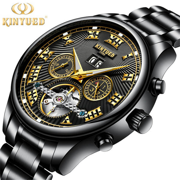 Kinyued Waterproof and Stainless Steel Mechanical Watch