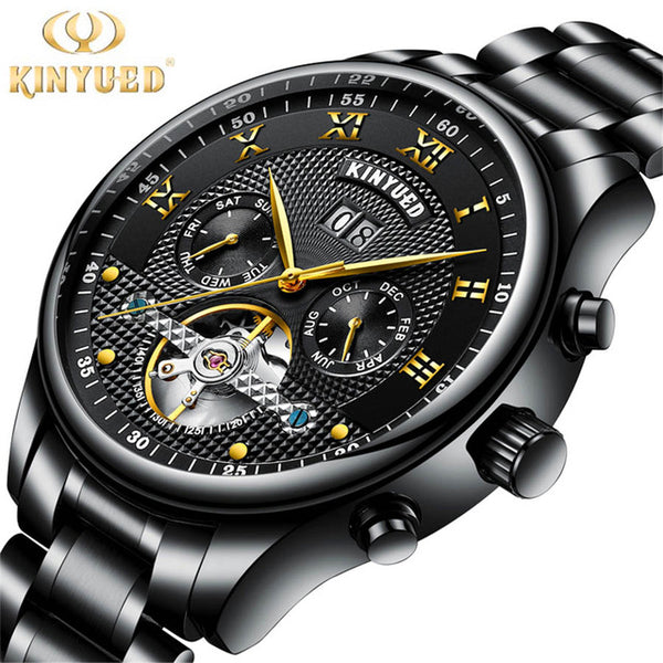 Kinyued Waterproof and Stainless Steel Mechanical Watch