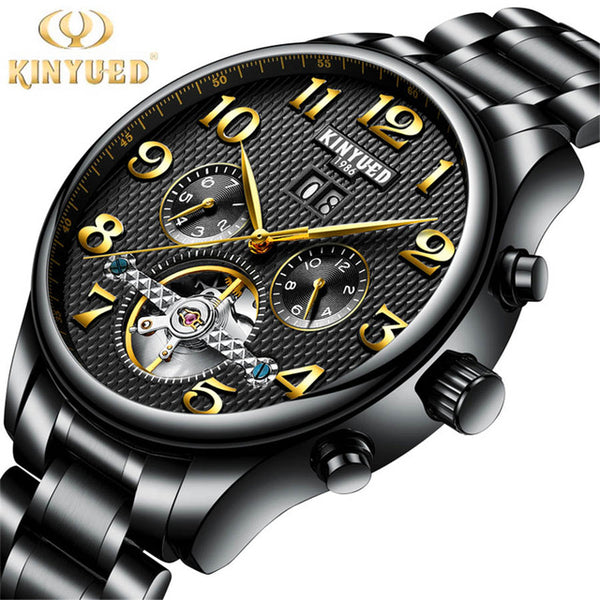 Kinyued Waterproof and Stainless Steel Mechanical Watch