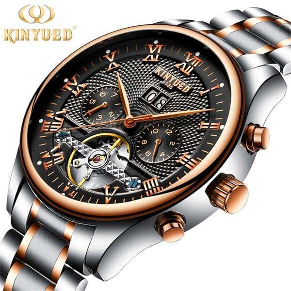 Kinyued Waterproof and Stainless Steel Mechanical Watch