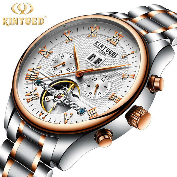 Kinyued Waterproof and Stainless Steel Mechanical Watch