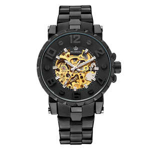 MG. ORKINA Men Wristwatch with Golden Skeleton