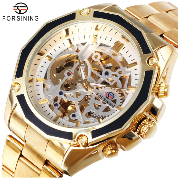 FORSINING 3D Design Business Men Automatic Mechanical Watch