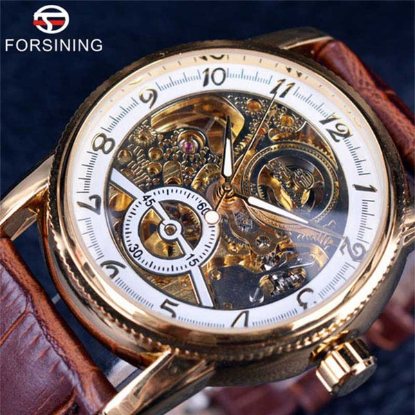 Forsining Classy Hollow Engraving Mechanical Watch