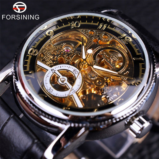 Forsining Classy Hollow Engraving Mechanical Watch