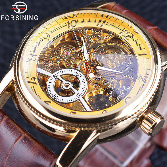 Forsining Classy Hollow Engraving Mechanical Watch