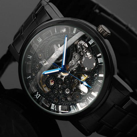 Black Skeleton Steampunk Casual Automatic Mechanical Watch