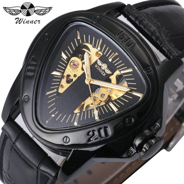 WINNER Automatic Racing Sports Design Triangle Mechanical Watch