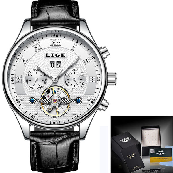 LIGE Men's Automatic Waterproof Mechanical Watch