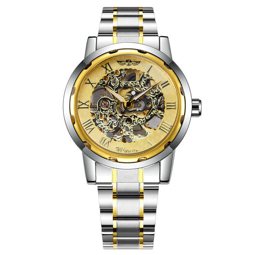 WINNER Fashionable Luxury Full Steel Mechanical Watch