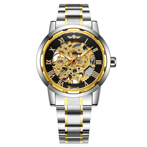 WINNER Fashionable Luxury Full Steel Mechanical Watch