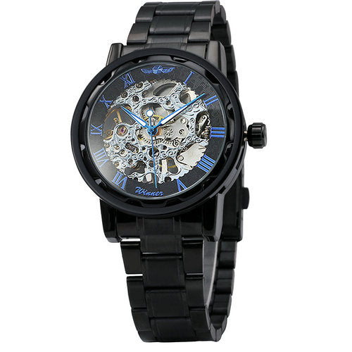 WINNER Fashionable Luxury Full Steel Mechanical Watch