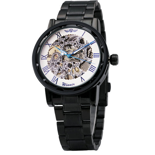 WINNER Fashionable Luxury Full Steel Mechanical Watch