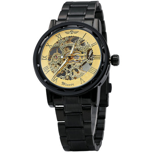 WINNER Fashionable Luxury Full Steel Mechanical Watch