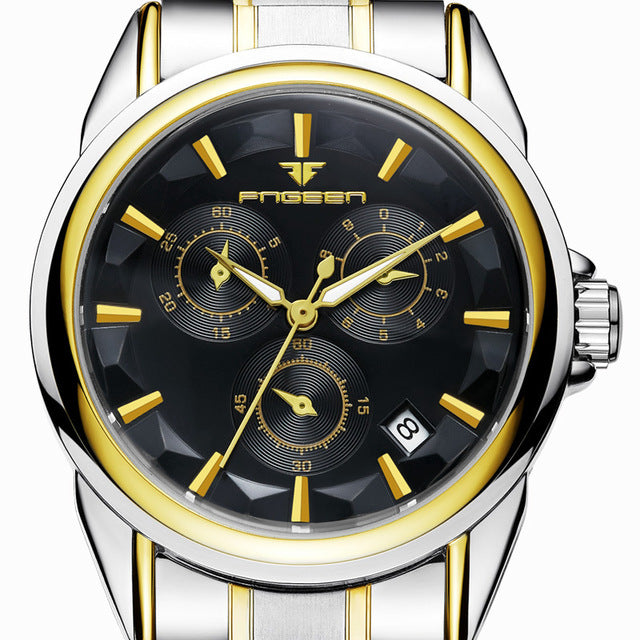 Fngeen Automatic Mechanical Watches with Stainless Steel Band