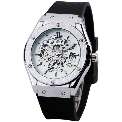 Forsining Luxury Automatic Mechanical Watch with Silicone Band