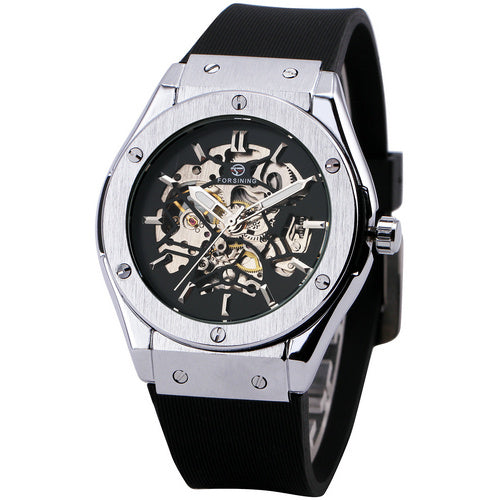 Forsining Luxury Automatic Mechanical Watch with Silicone Band