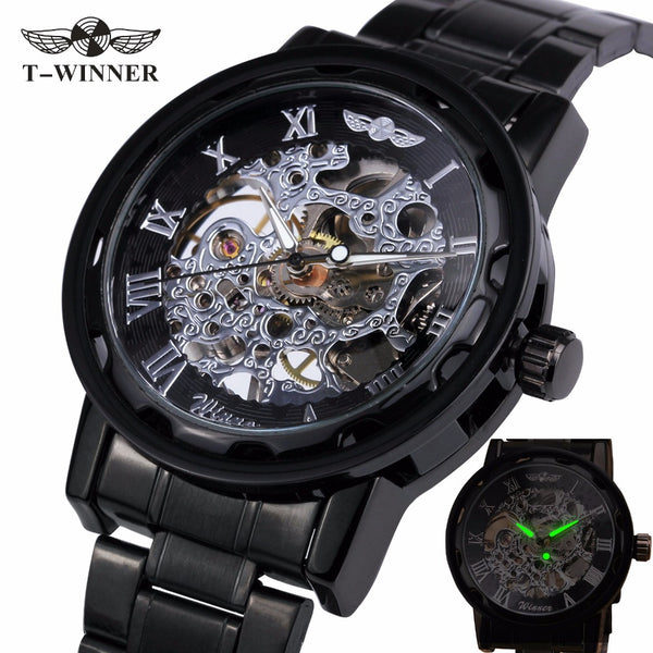 WINNER Mechanical Watch with Stainless Steel Strap