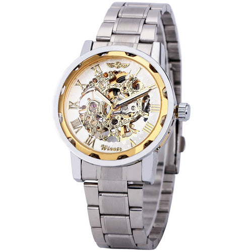 WINNER Mechanical Watch with Stainless Steel Strap