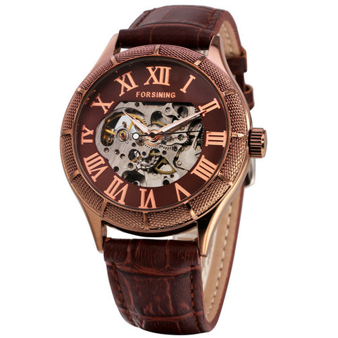 Forsining Vintage Mechanical Watch with Roman Numeral